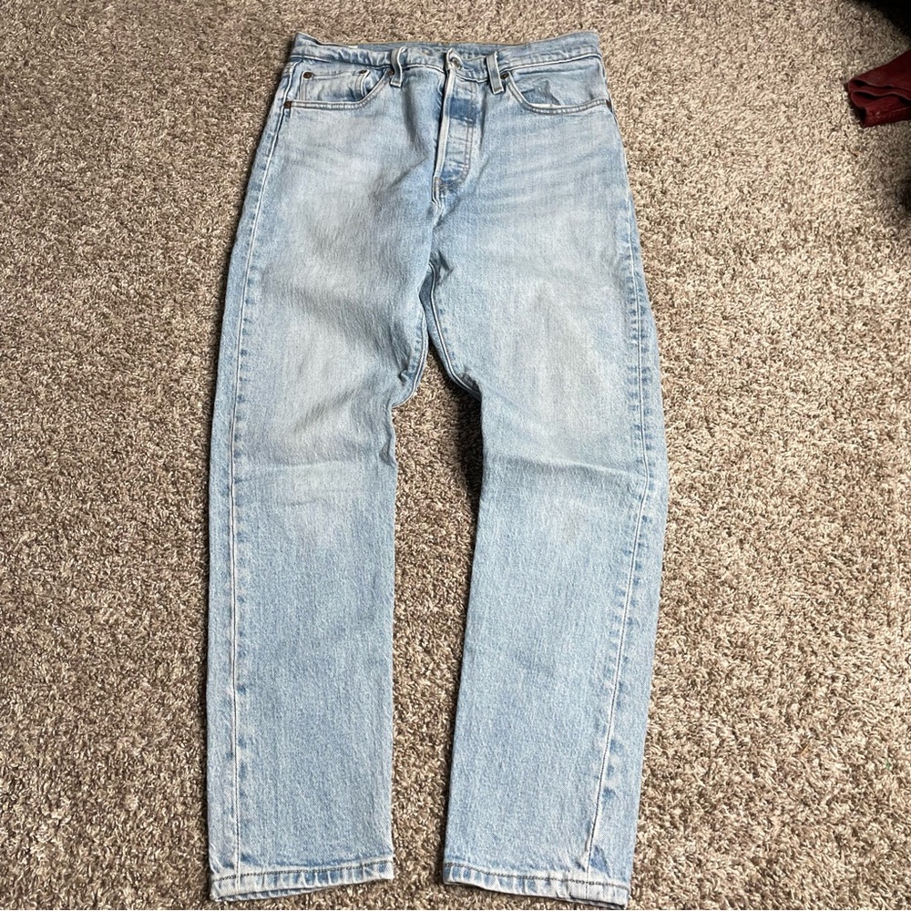 Levi’s 501 Xx Premium Jeans Women’s 30 X 28 Light Wash Straight Button Fly Blue
